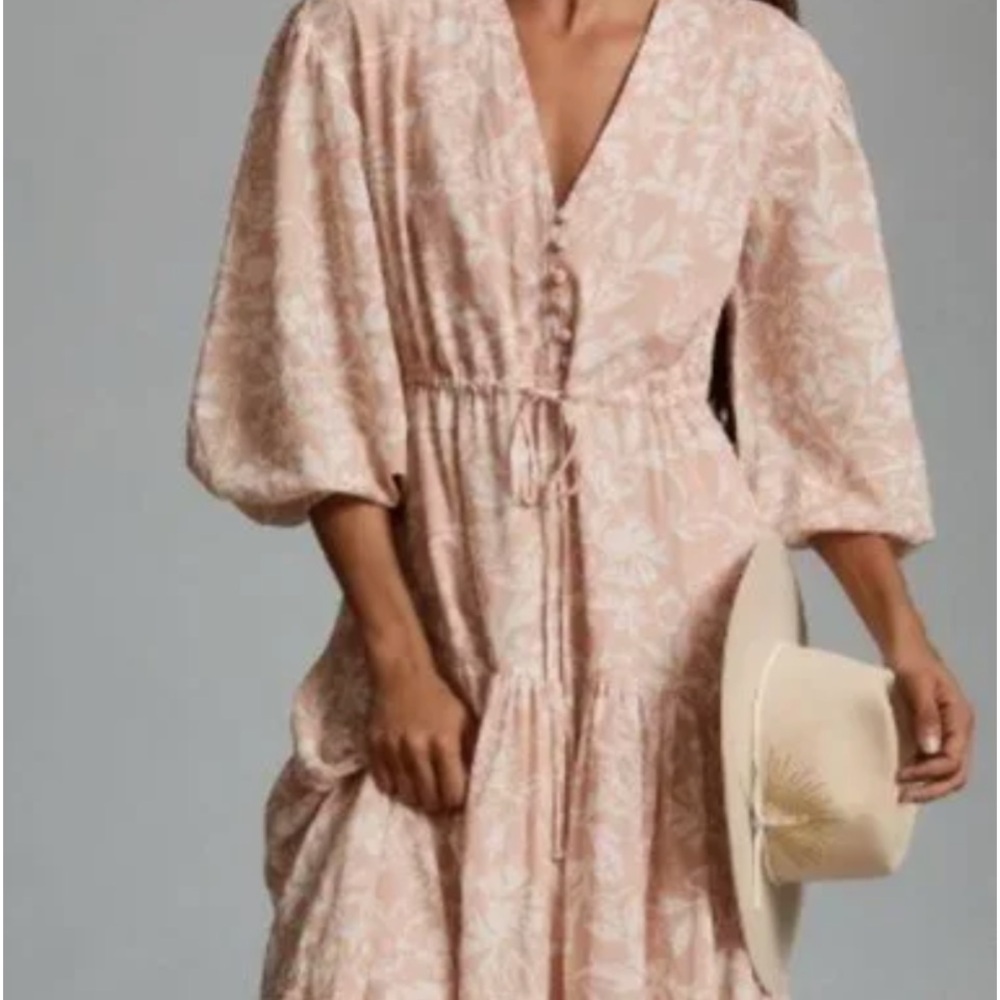 Erin Featherstone for Anthropologie XL Summer Dress Cinch Bodice Maxie